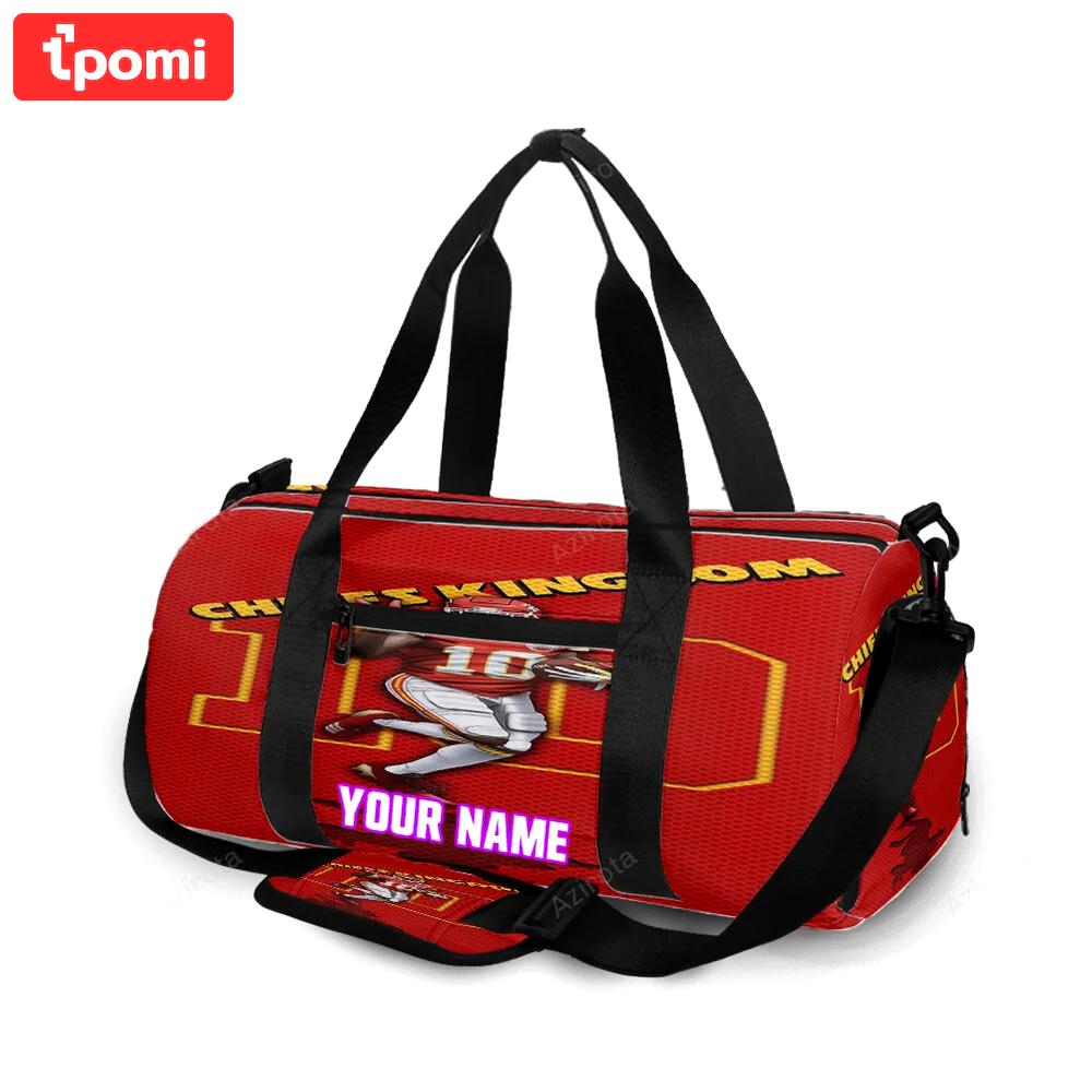 Kansas city chiefs tyreek hill 10 v3 personalized name travel bag gym bag 2140 Travel Bag