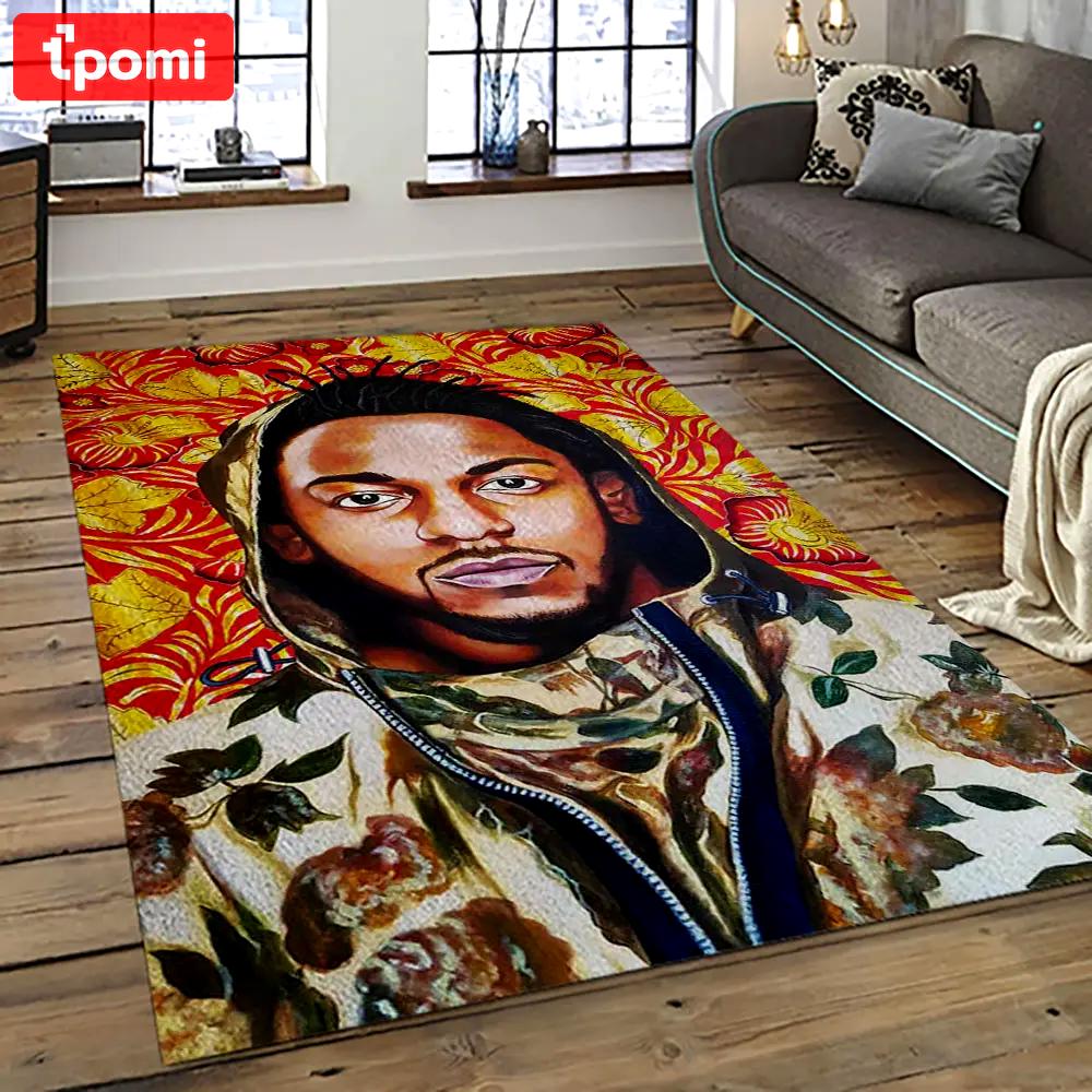 Kendrick lamar rapper hiphop music retangle carpet area rug home decor best gift for fan and friends kl1 Rectangle Rug