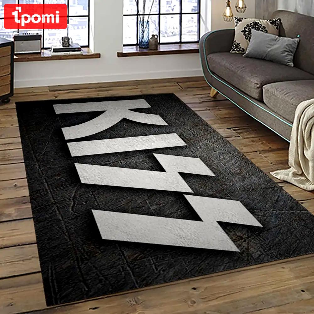 Kiss rock band music retangle carpet area rug home decor best gift for fan and friends as47 Rectangle Rug