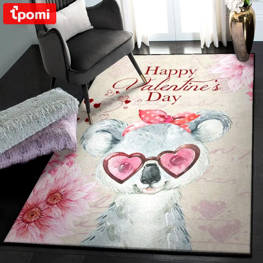 Koala bear washable rugs, happy valentine’s day koala gs rug Rectangle Rug