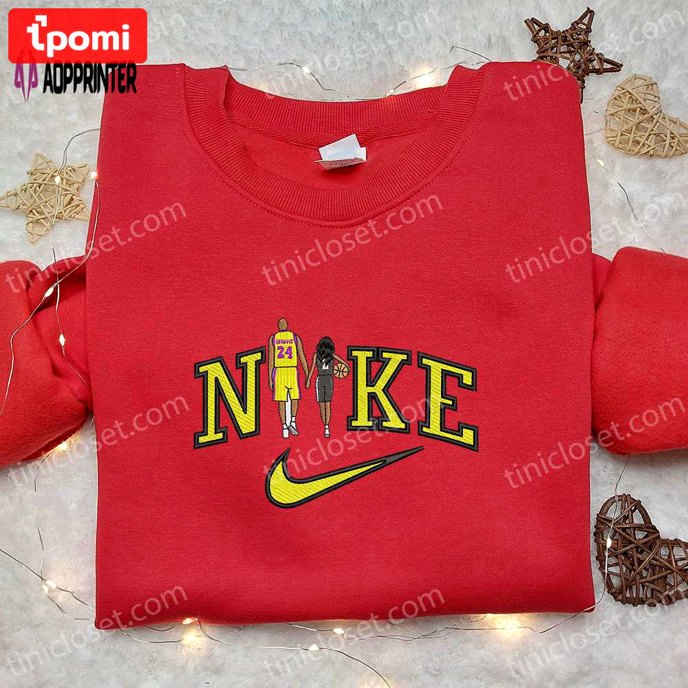 Kobe bryant x nike embroidered shirt – lakers nba sport apparel nike inspired Embroidered Shirt