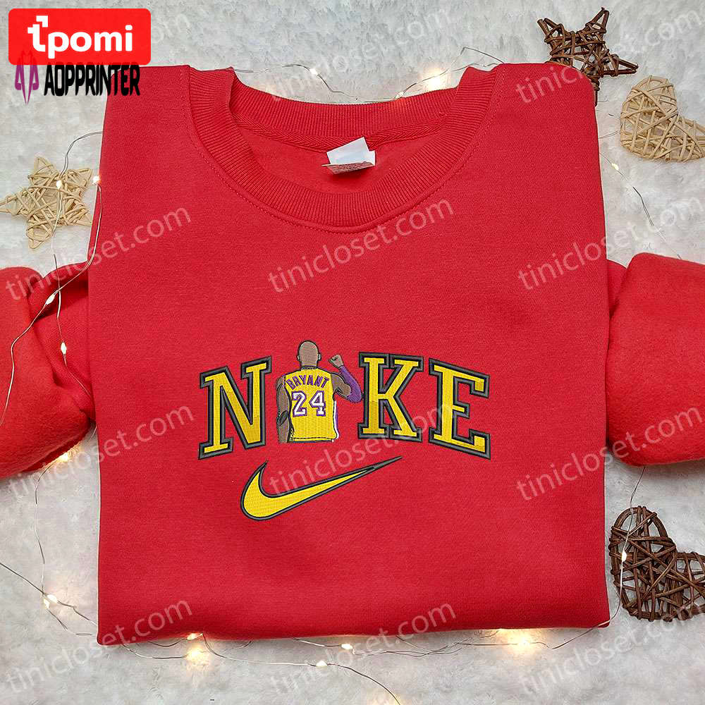 Kobe bryant x nike nba sport embroidered tshirt – nike inspired shirt perfect family gift Embroidered Shirt