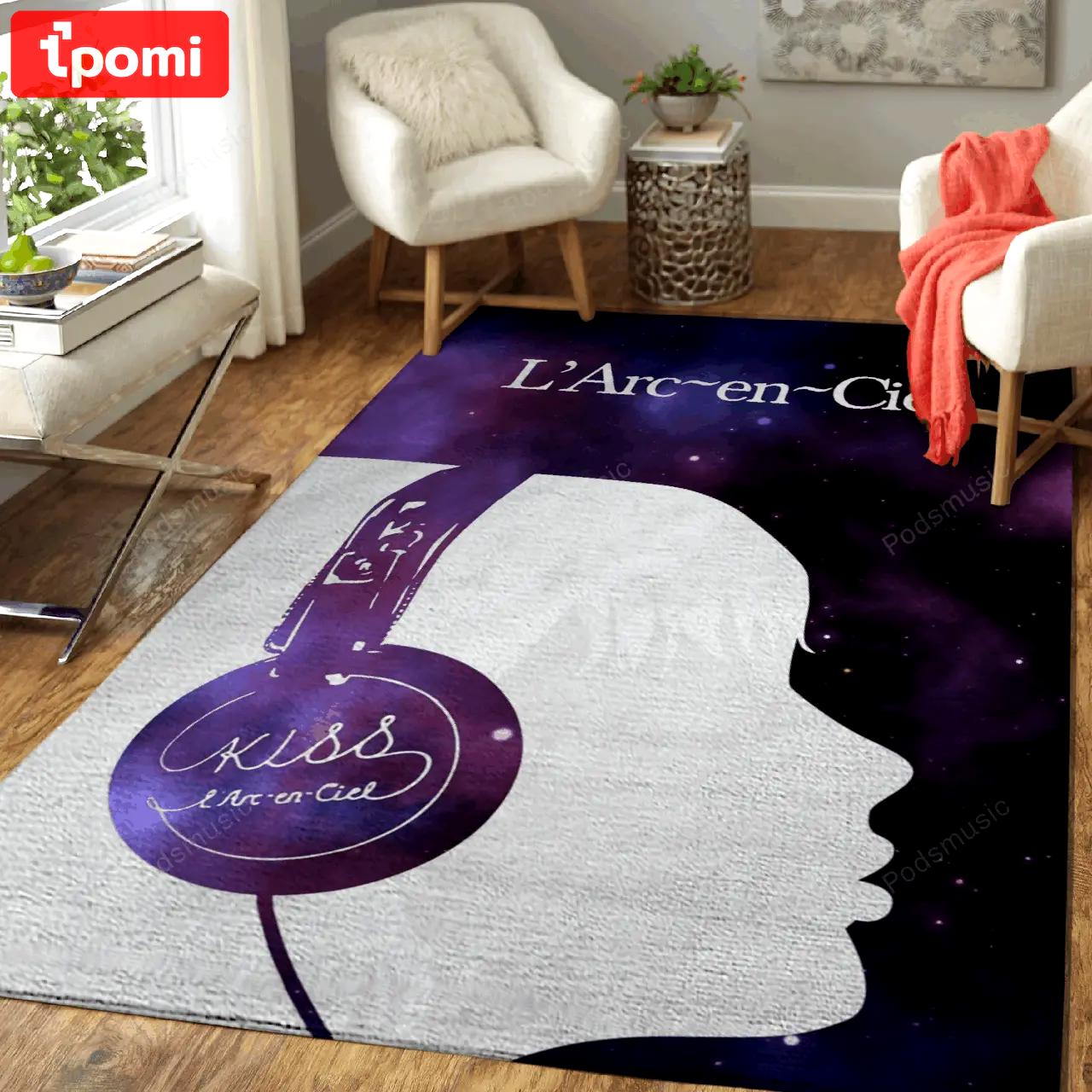 Larc en ciel kiss music art for fans area rug living room carpet rug regtangle carpet floor decor home decor Rectangle Rug