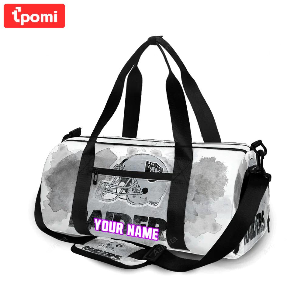 Las vegas raiders helmet art2 personalized name travel bag gym bag 796 Travel Bag