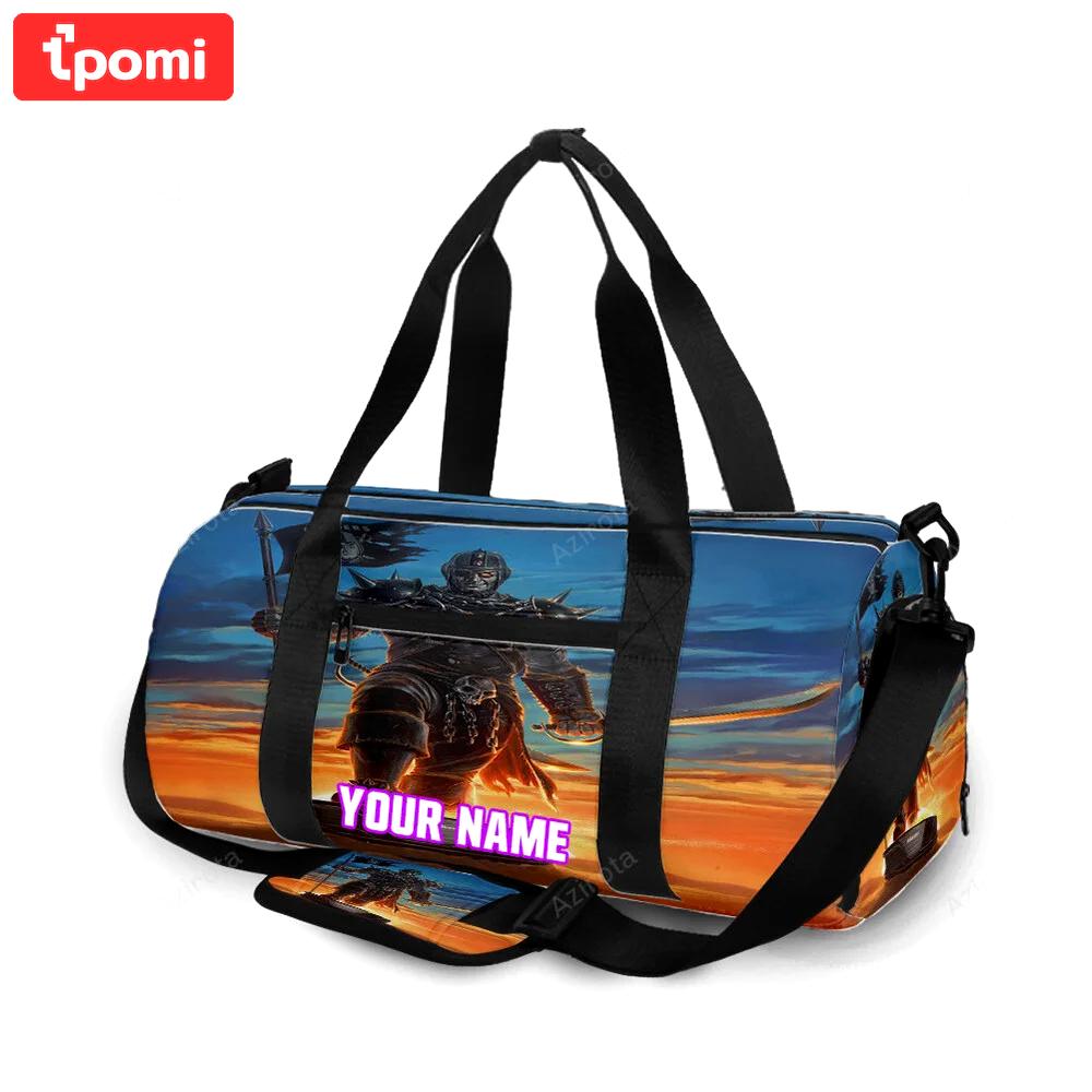 Las vegas raiders hero sunset personalized name travel bag gym bag 584 Travel Bag