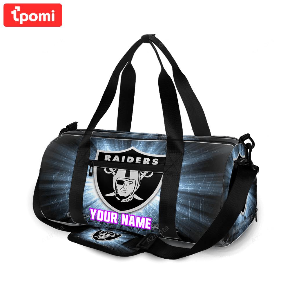 Las vegas raiders logo art17 personalized name travel bag gym bag 1671 Travel Bag