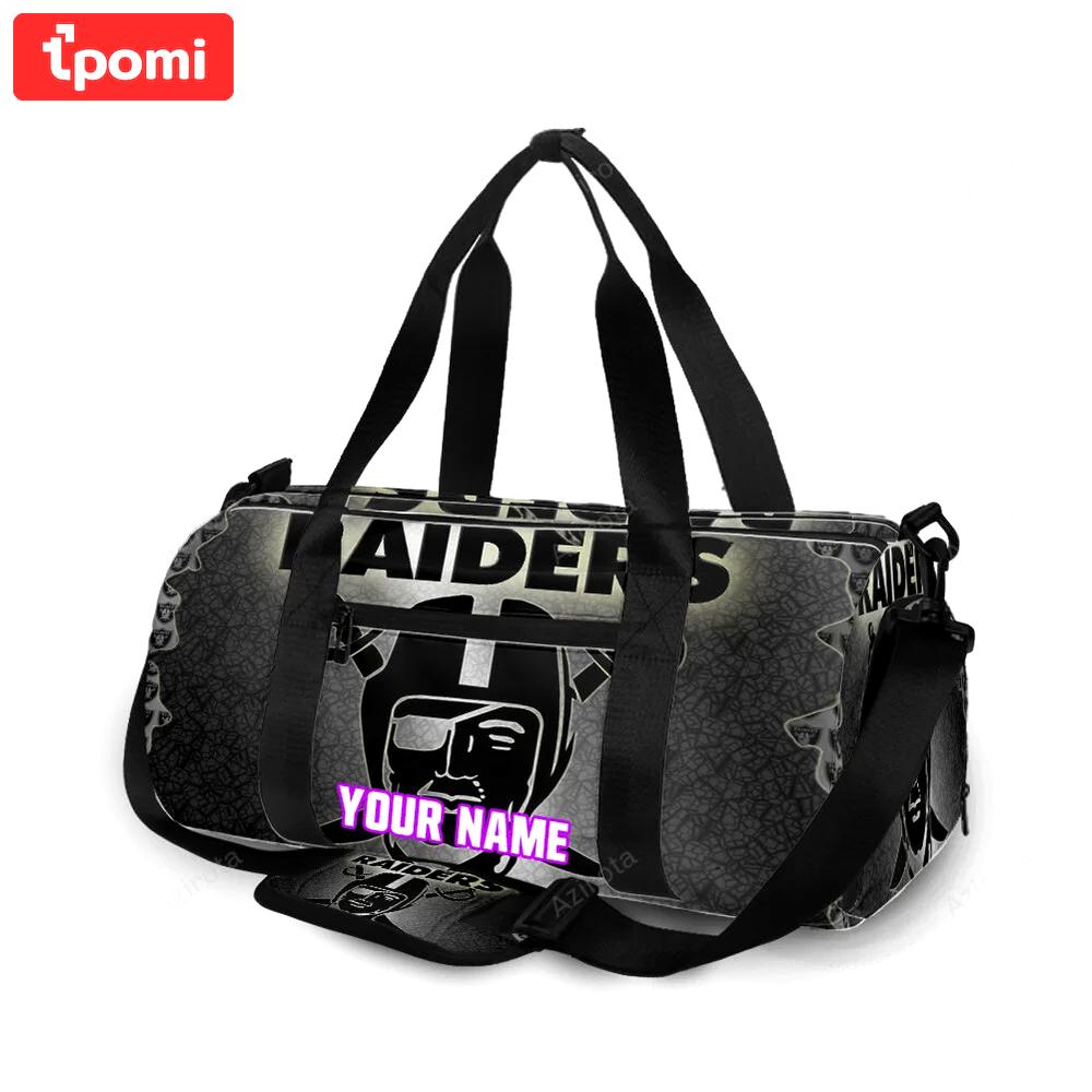 Las vegas raiders logo art18 personalized name travel bag gym bag 122 Travel Bag