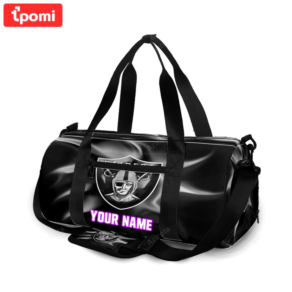 Las vegas raiders logo art3 personalized name travel bag gym bag 603 Travel Bag
