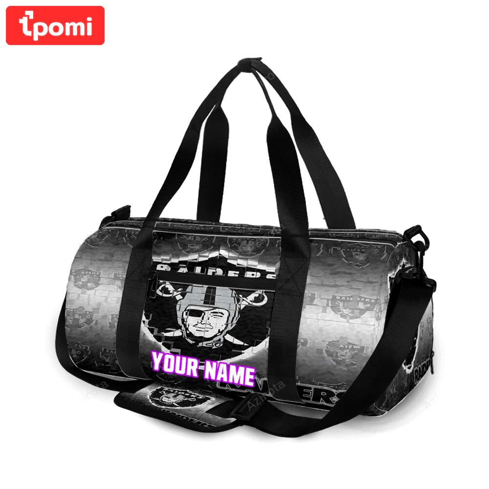 Las vegas raiders logo art6 personalized name travel bag gym bag 781 Travel Bag