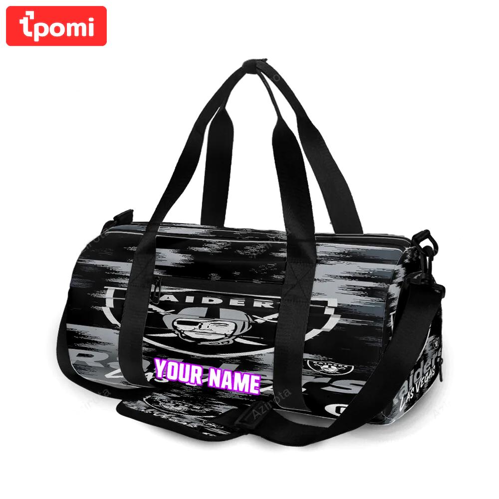 Las vegas raiders logo art7 personalized name travel bag gym bag 896 Travel Bag