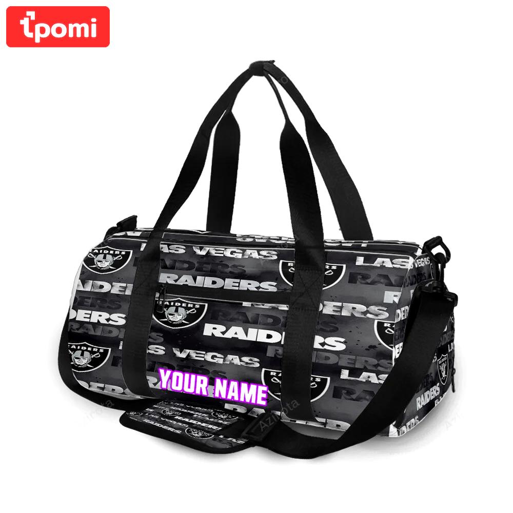 Las vegas raiders logo pattern15 personalized name travel bag gym bag 178 Travel Bag