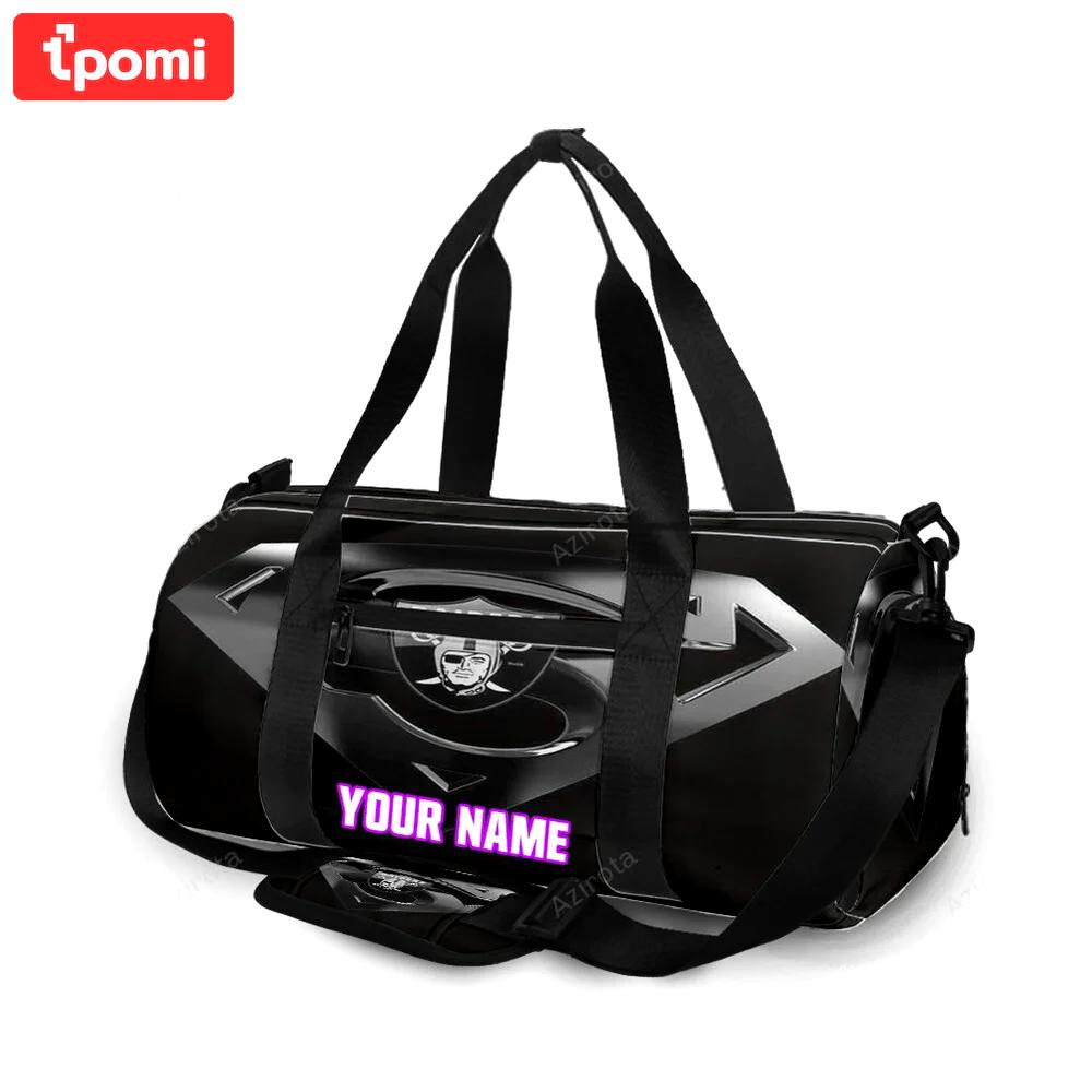 Las vegas raiders super logo personalized name travel bag gym bag 1801 Travel Bag