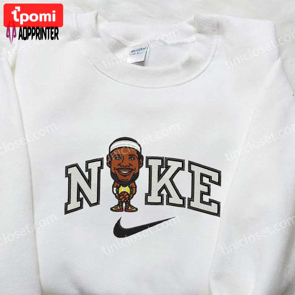 Lebron james embroidered shirt: nike x la lakers nba apparel Embroidered Shirt