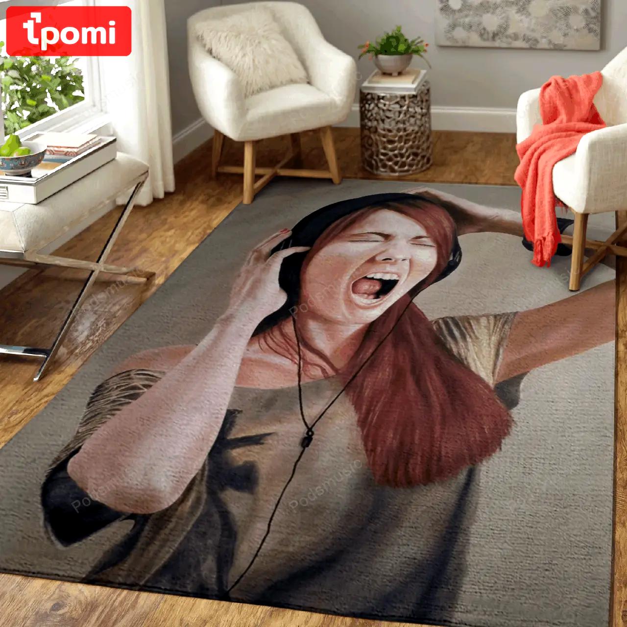Lets party movies and music art for fans area rug living room carpet rug regtangle carpet floor decor home decor Rectangle Rug