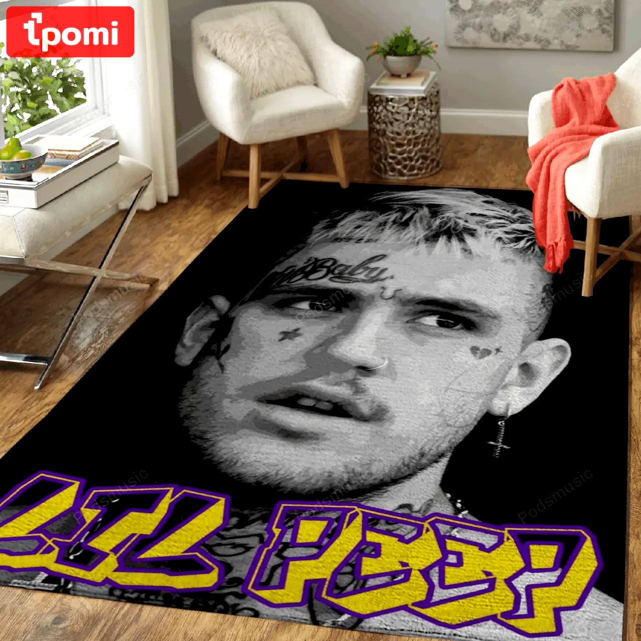 Lil peep minimalist 1 rapper and hip hop music art for fans area rug living room carpet rug regtangle carpet floor decor home decor Rectangle Rug