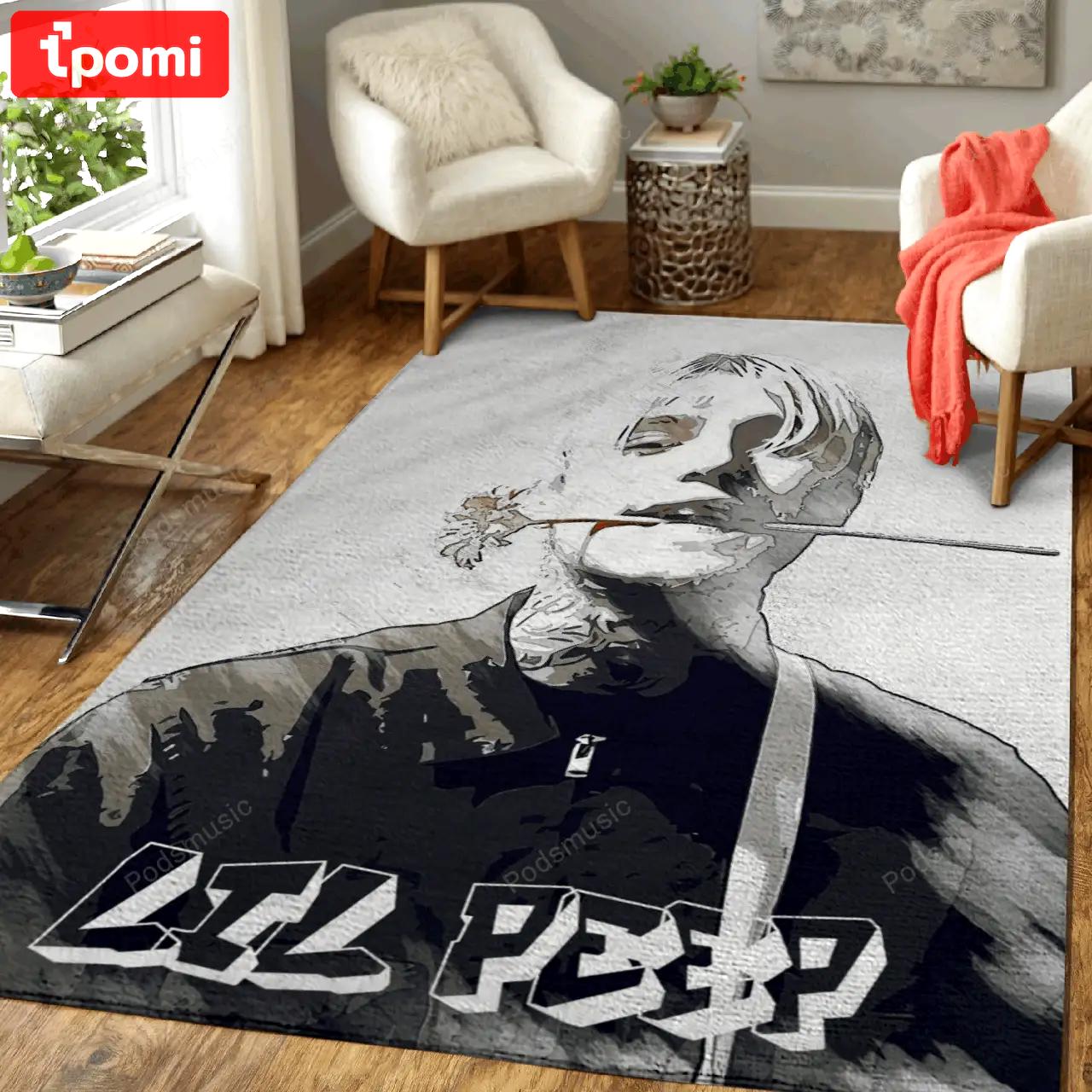 Lil peep music art rapper and hip hop music art for fans area rug living room carpet rug regtangle carpet floor decor home decor Rectangle Rug