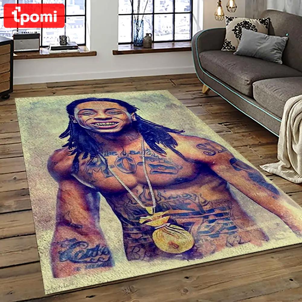 Lil wayne rapper hiphop music rap carpet area rug home decor gift for fans gift for friends lil30 Rectangle Rug