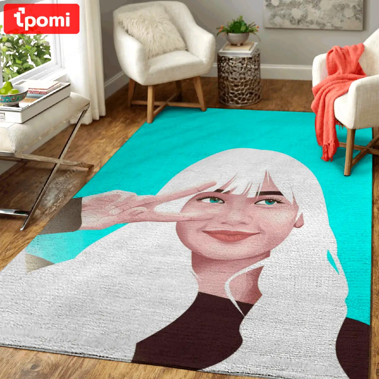 Lisa manoban music artists art for fans area rug living room carpet rug regtangle carpet floor decor home decor Rectangle Rug