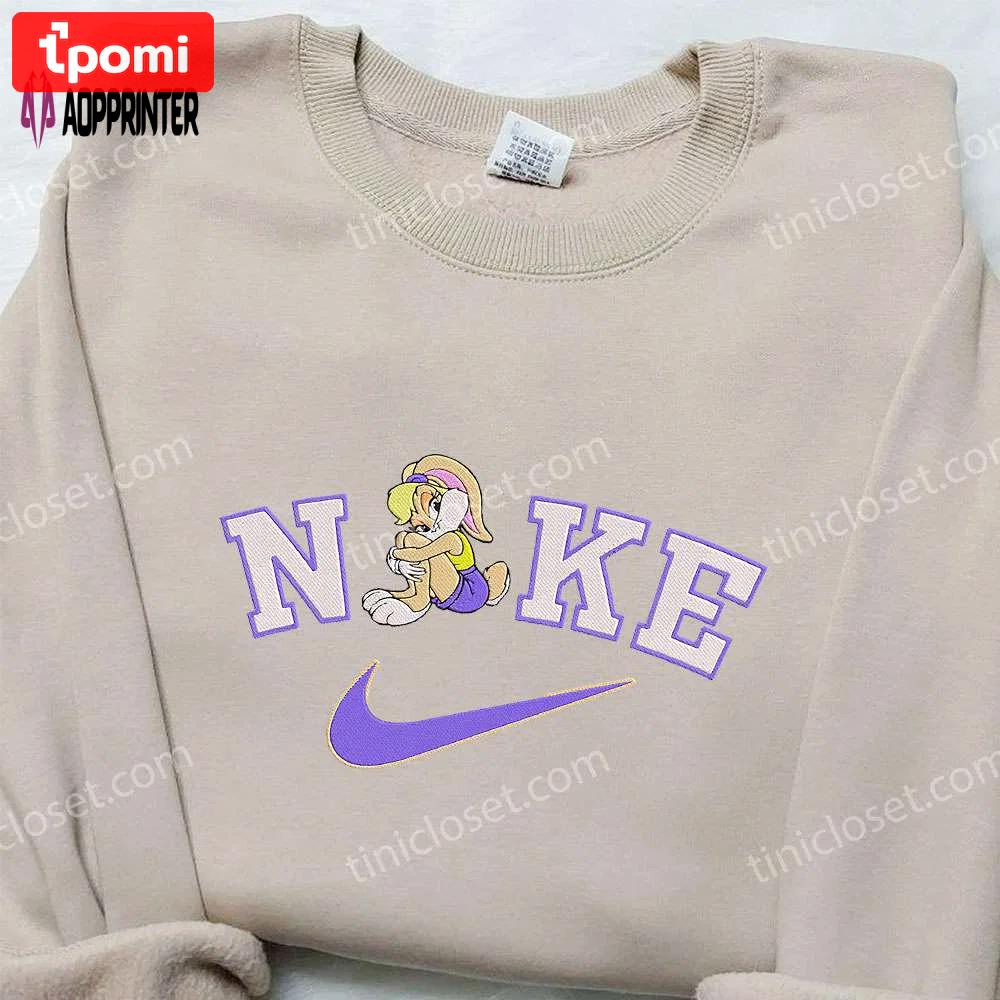 Lola bunny x nike embroidered hoodie & looney tunes shirt: nike inspired embroidery Embroidered Shirt