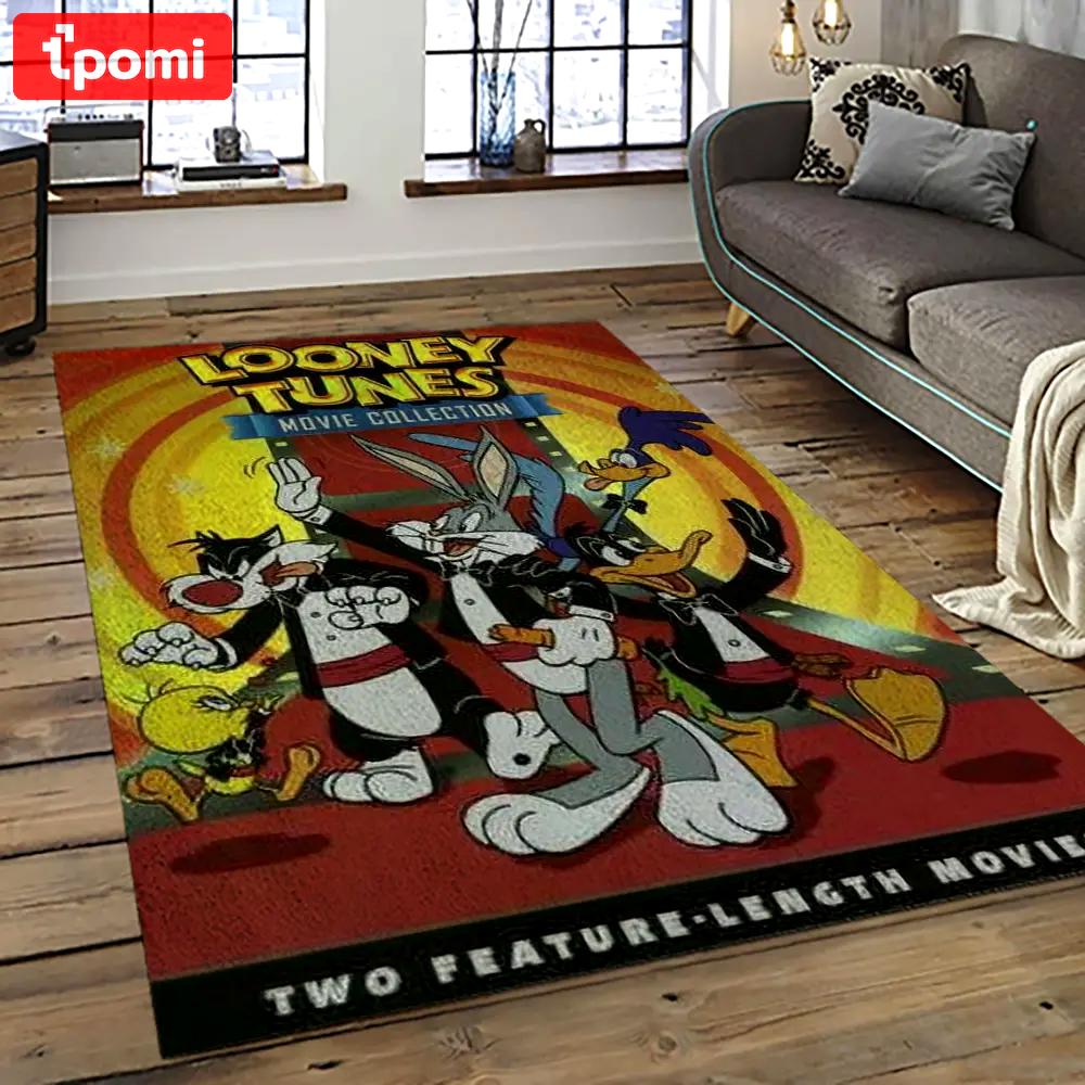 Looney tunes characters cartoon movie carpet rectangle area rug for living room bedroom decor lt34 Rectangle Rug