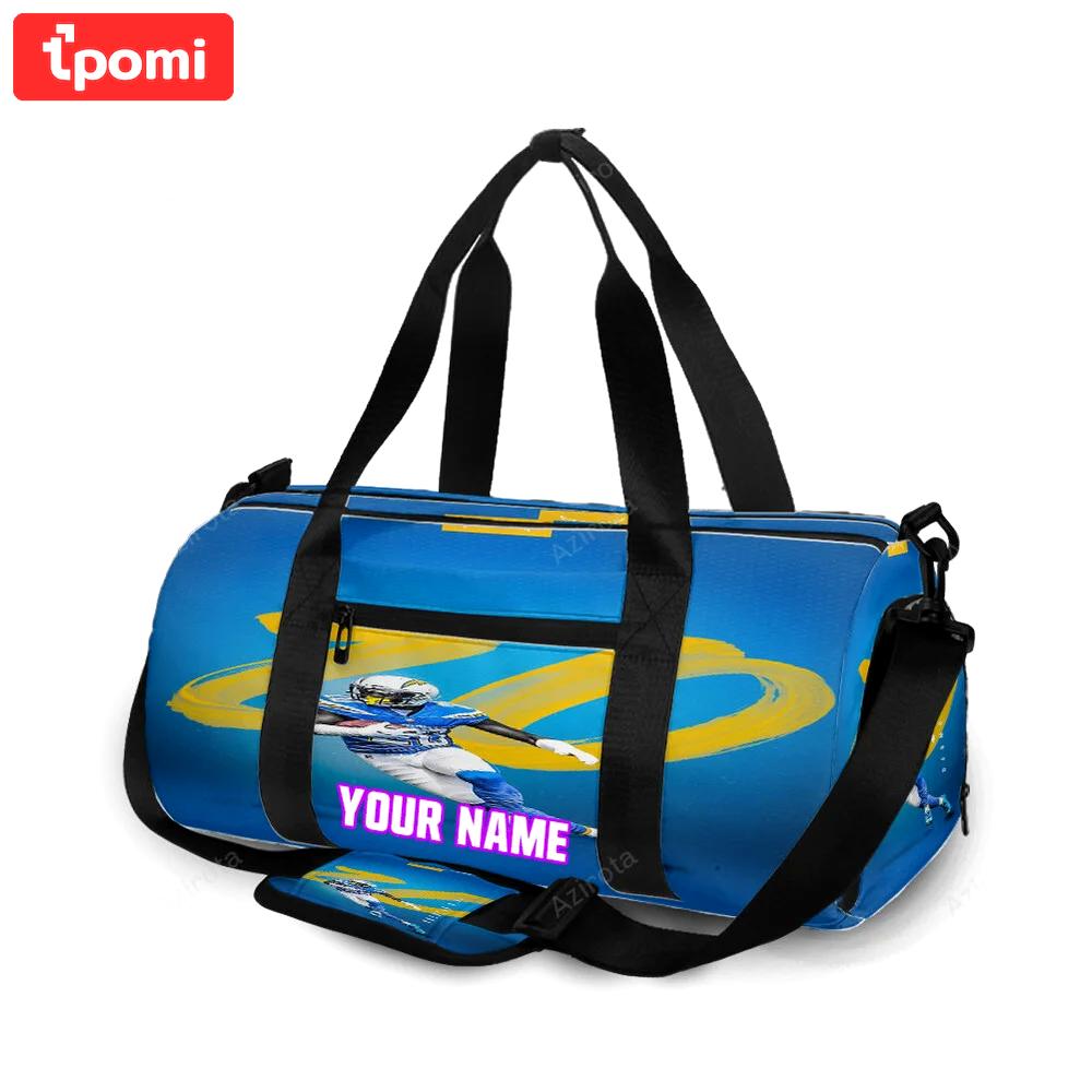 Los angeles chargers 20 desmond king personalized name travel bag gym bag 352 Travel Bag