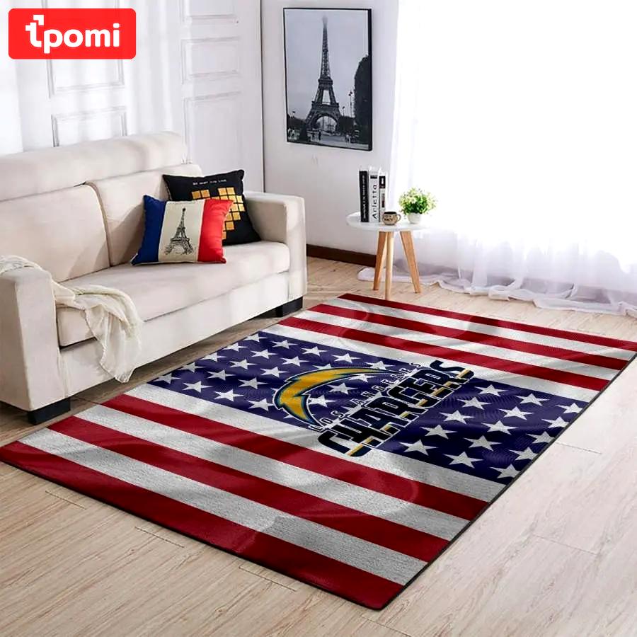 Los angeles chargers area rug living room rug home decor nfl team logo 200327 Rectangle Rug