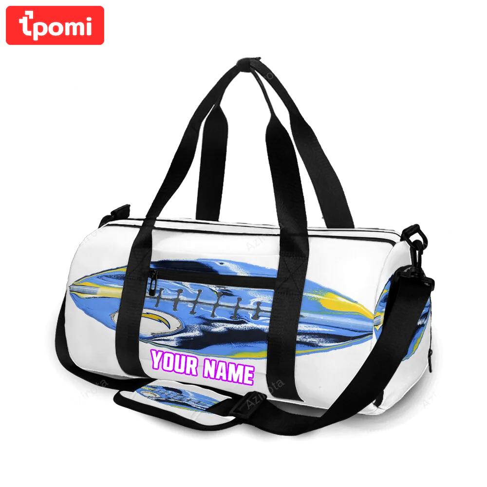 Los angeles chargers ball emblem v38 personalized name travel bag gym bag 152 Travel Bag