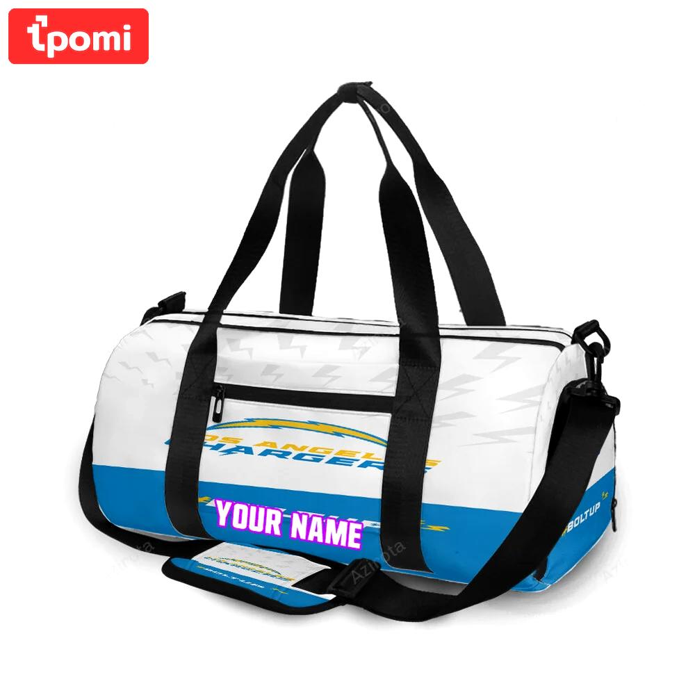 Los angeles chargers emblem v3 personalized name travel bag gym bag 2113 Travel Bag