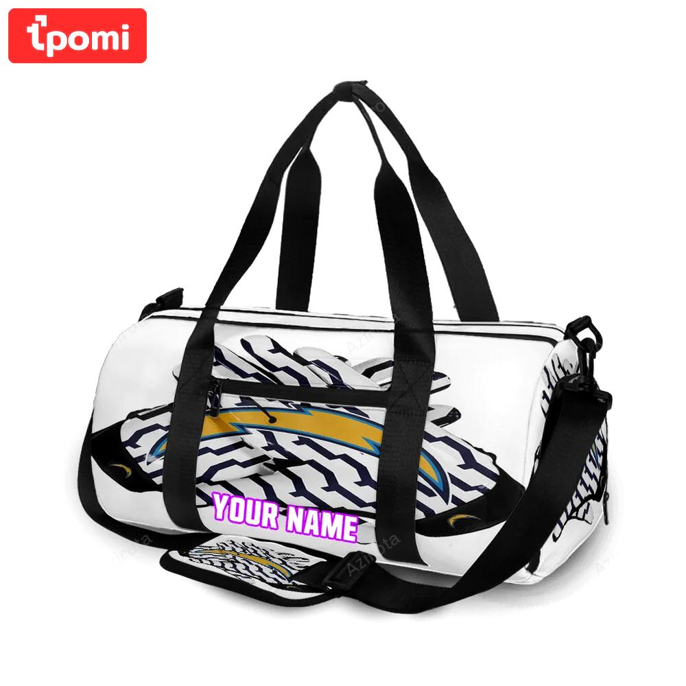 Los angeles chargers emblem v40 personalized name travel bag gym bag 1469 Travel Bag