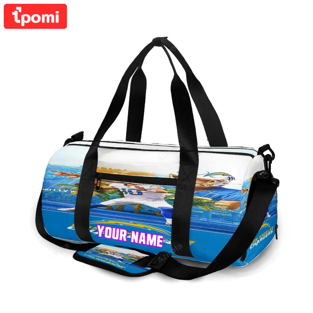Los angeles chargers player v7 personalized name travel bag gym bag 1831 Travel Bag