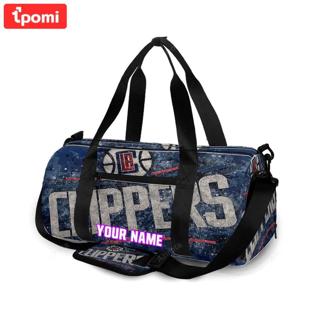 Los angeles clippers creative geometric logo personalized name travel bag gym bag 45 Travel Bag