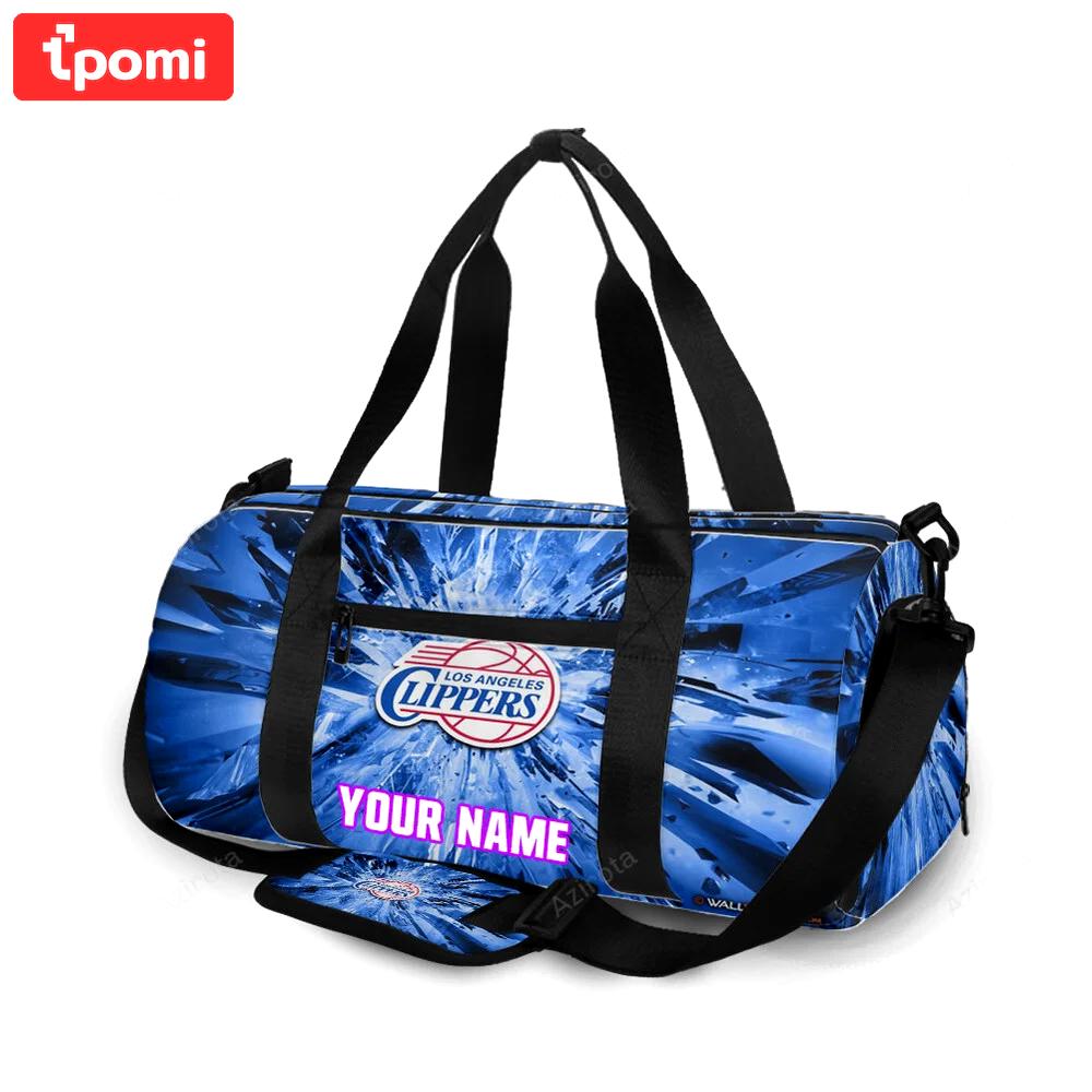 Los angeles clippers crystal personalized name travel bag gym bag 59 Travel Bag