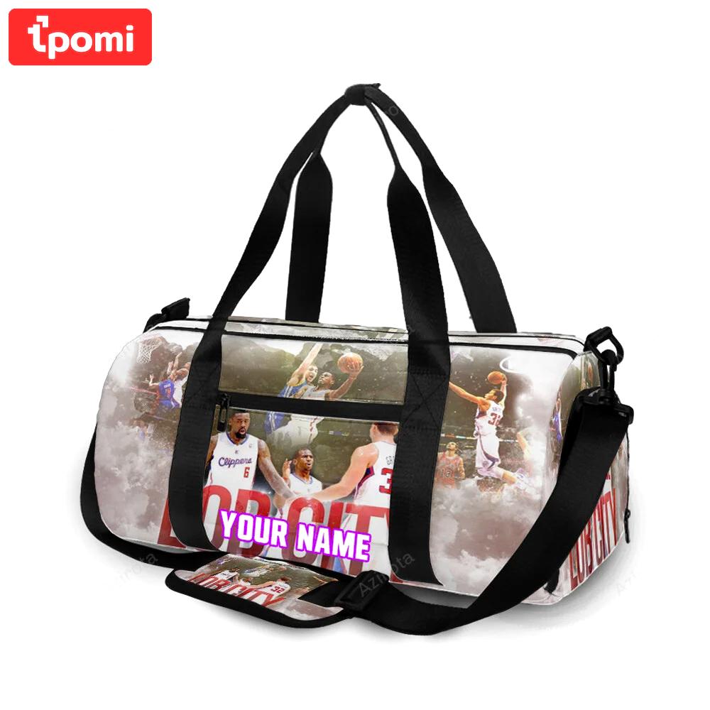 Los angeles clippers lob city1 personalized name travel bag gym bag 1462 Travel Bag