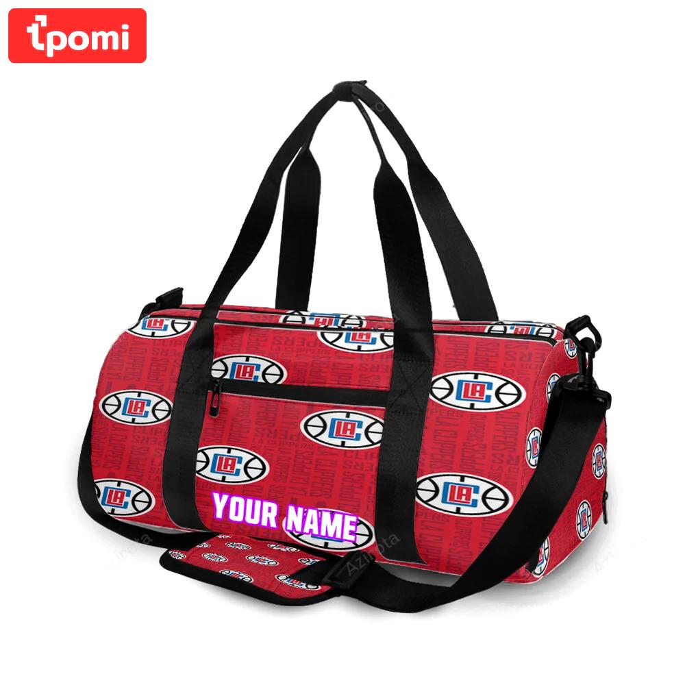 Los angeles clippers logo4 personalized name travel bag gym bag 751 Travel Bag