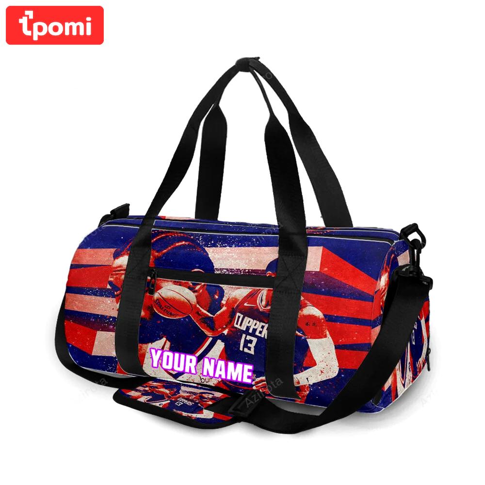 Los angeles clippers paul george 131 personalized name travel bag gym bag 1315 Travel Bag