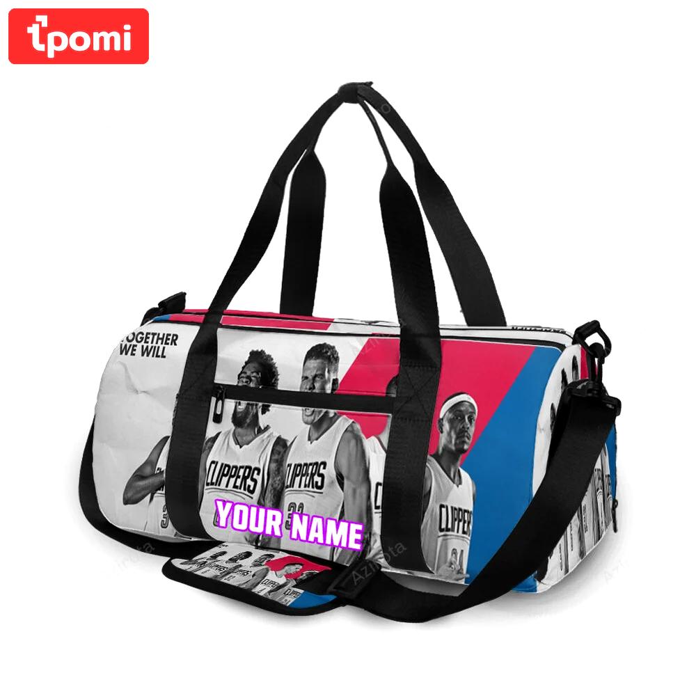 Los angeles clippers together we will personalized name travel bag gym bag 2 Travel Bag
