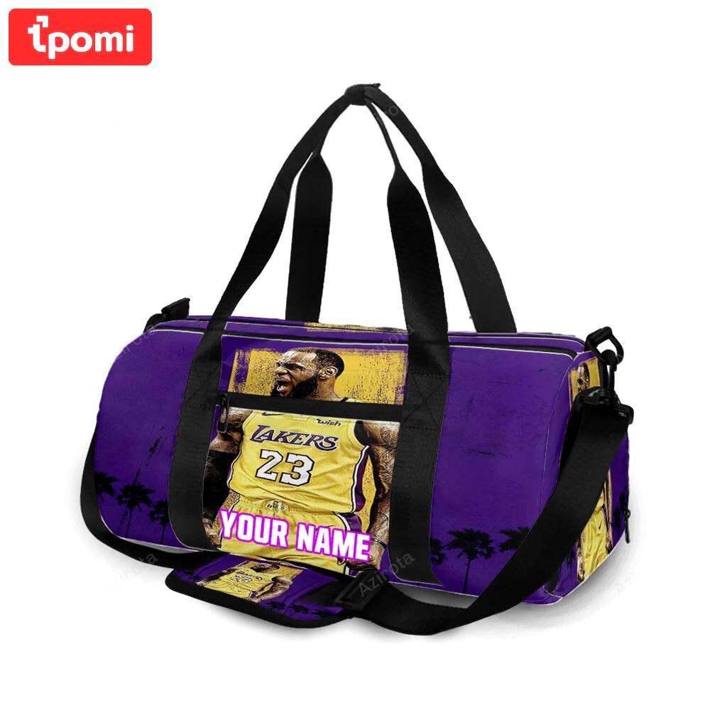 Los angeles laker 23 lebron james v35 personalized name travel bag gym bag 330 Travel Bag