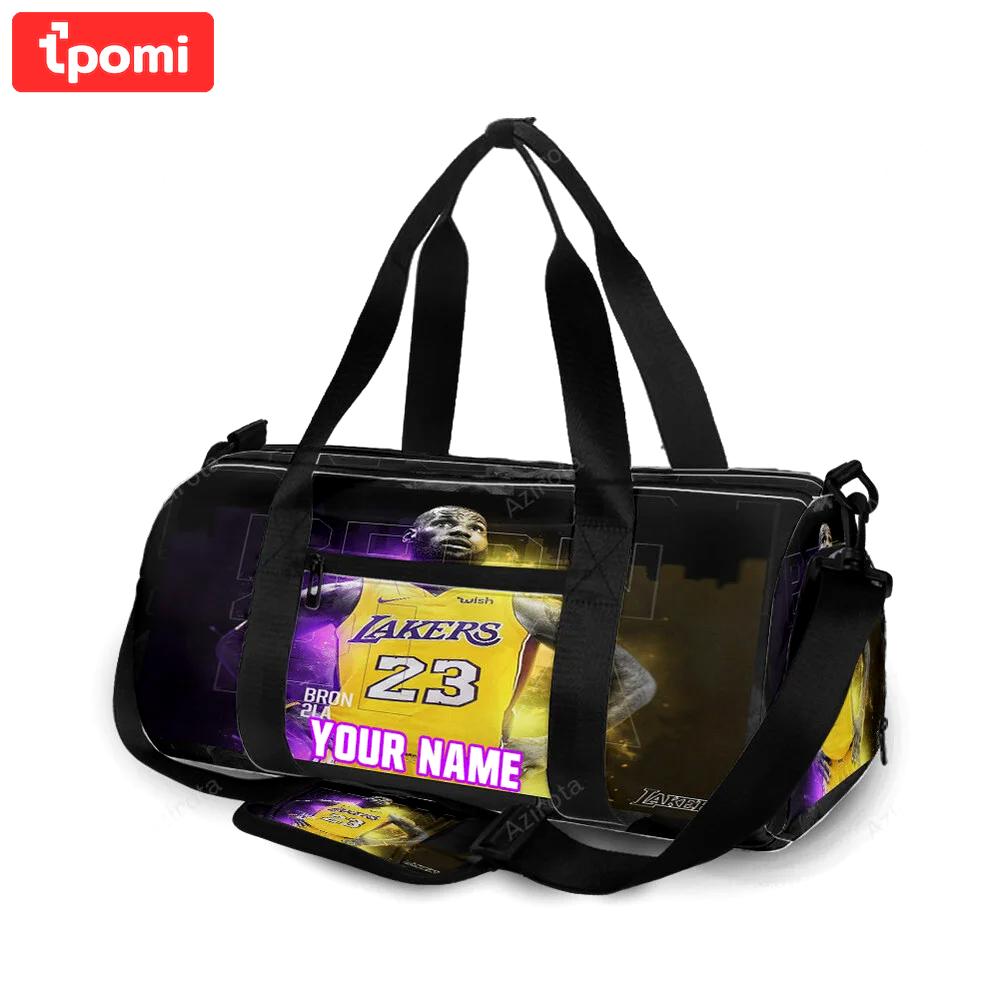 Los angeles lakers 23 lebron james v50 personalized name travel bag gym bag 1971 Travel Bag