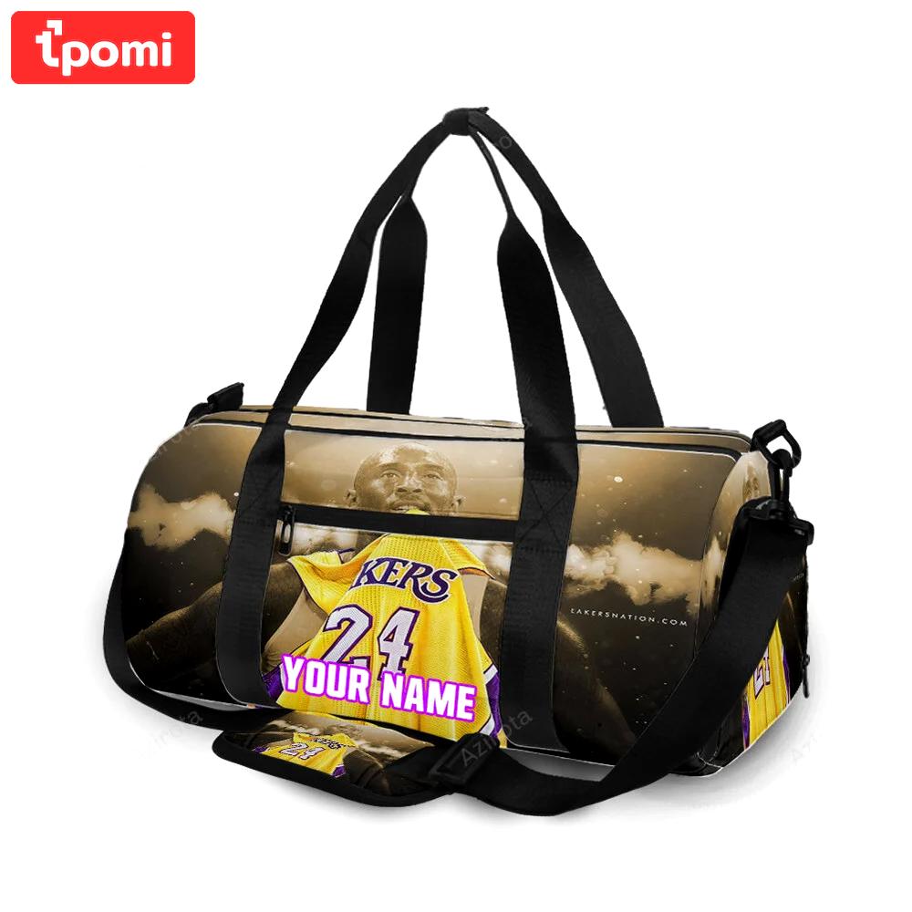 Los angeles lakers 24 kobe bryant v10 personalized name travel bag gym bag 199 Travel Bag