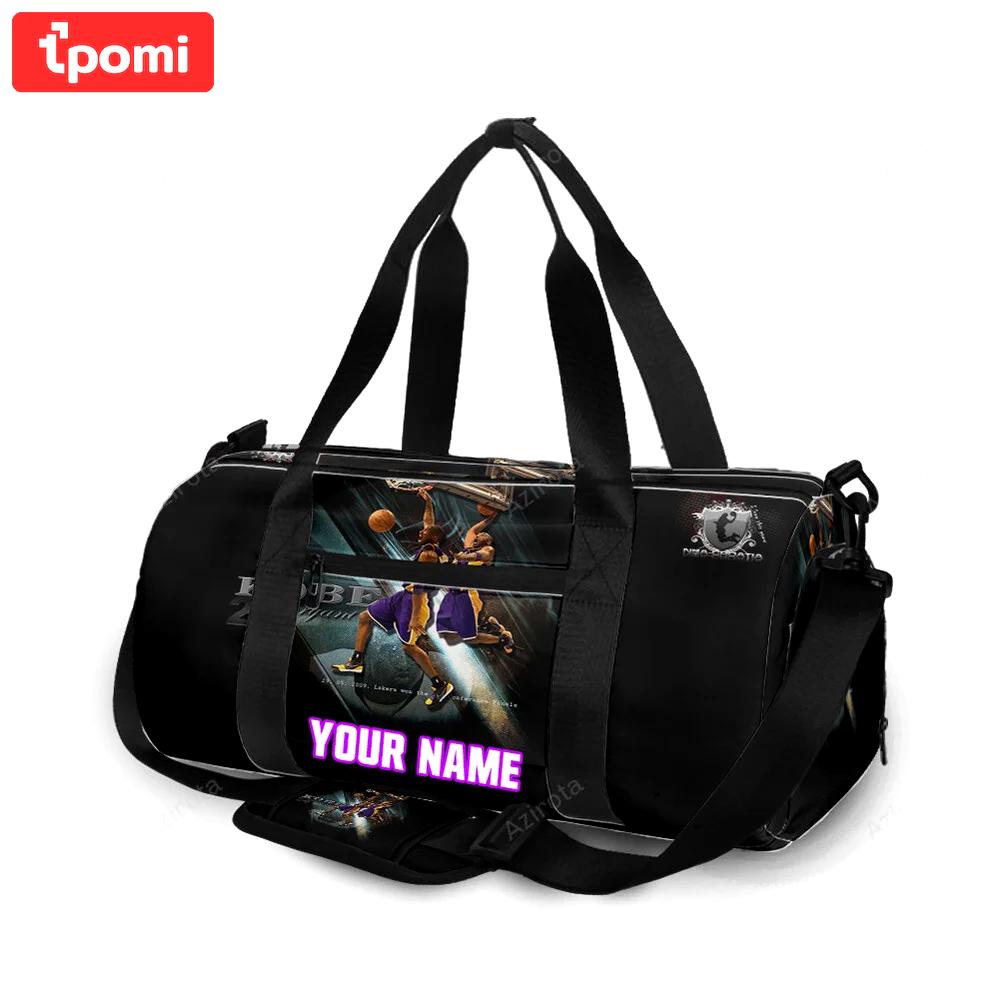 Los angeles lakers 24 kobe bryant v24 personalized name travel bag gym bag 773 Travel Bag