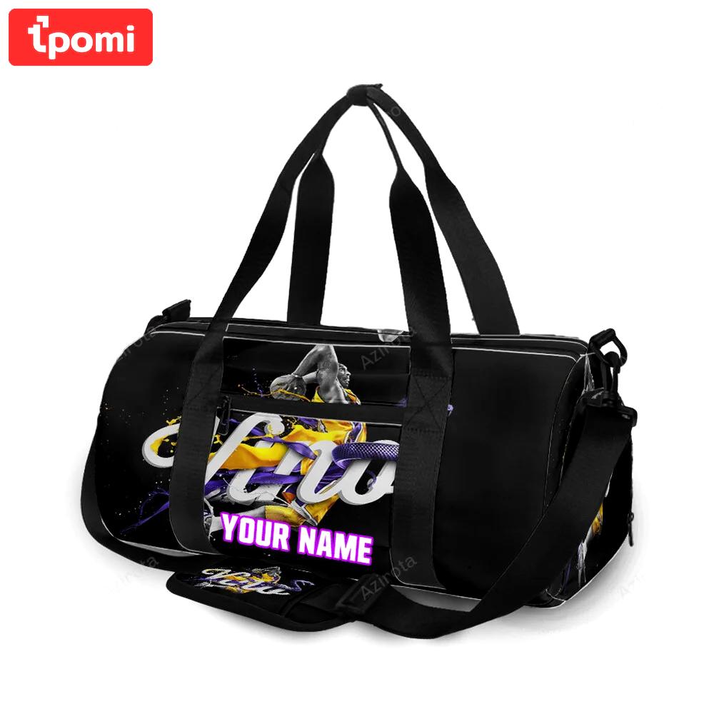 Los angeles lakers 24 kobe bryant vino v58 personalized name travel bag gym bag 899 Travel Bag