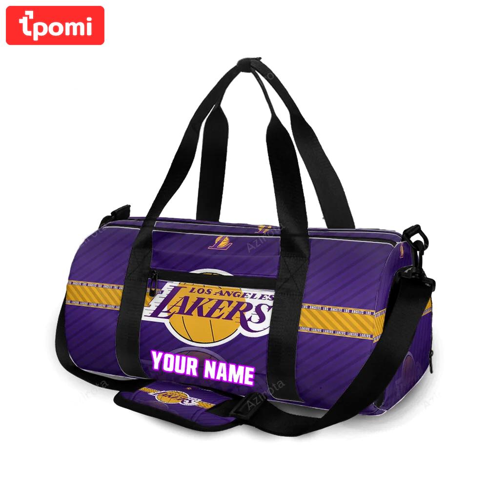 Los angeles lakers emblem v57 personalized name travel bag gym bag 1678 Travel Bag