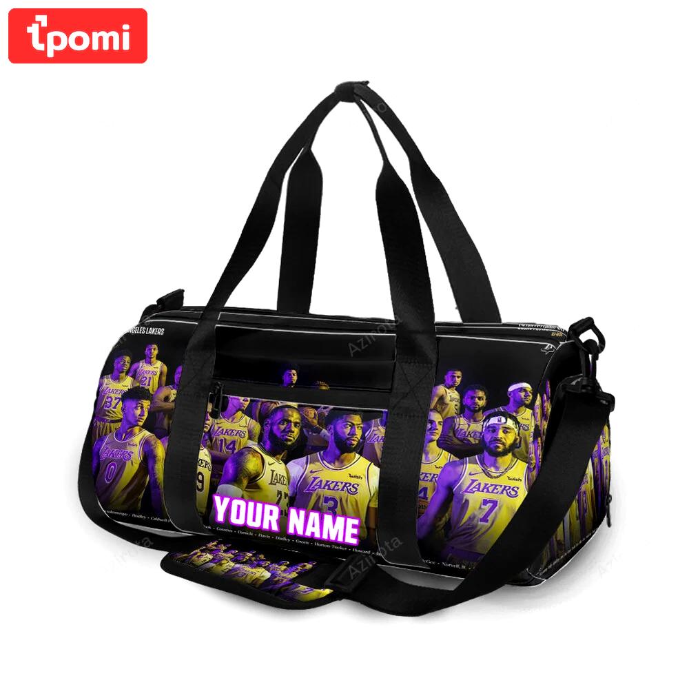 Los angeles lakers players v14 personalized name travel bag gym bag 72 Travel Bag