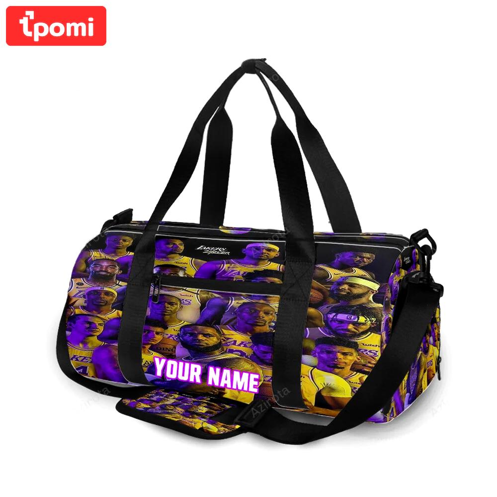 Los angeles lakers players v15 personalized name travel bag gym bag 1955 Travel Bag