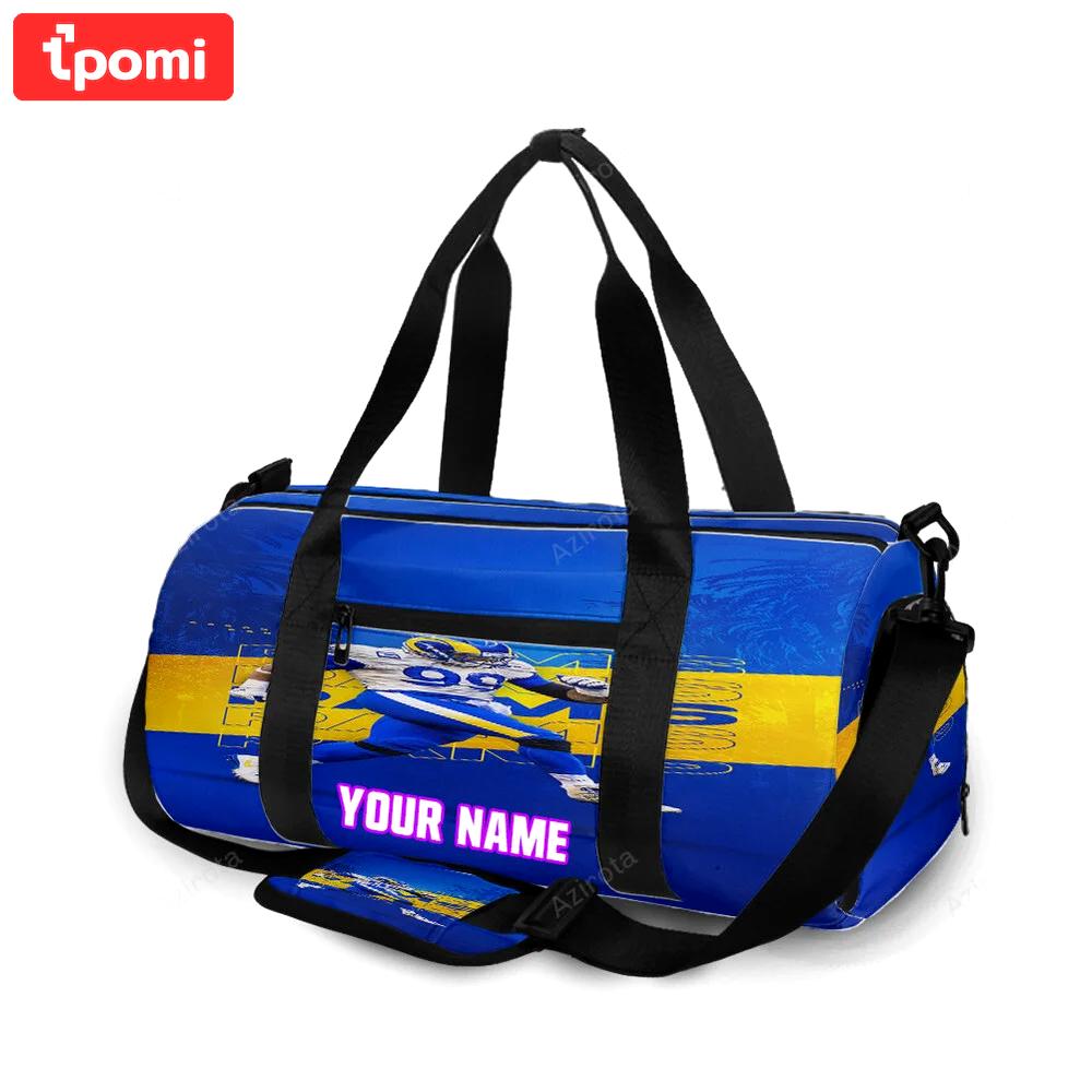 Los angeles rams aaron donald2 personalized name travel bag gym bag 1665 Travel Bag