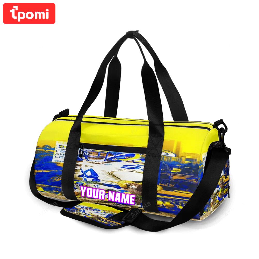 Los angeles rams aaron donald6 personalized name travel bag gym bag 1234 Travel Bag