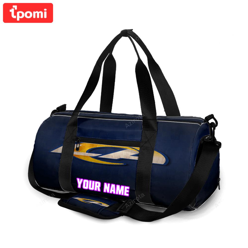 Los angeles rams la navy wood personalized name travel bag gym bag 962 Travel Bag