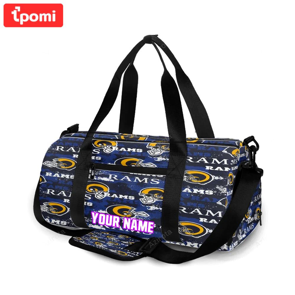 Los angeles rams5 personalized name travel bag gym bag 249 Travel Bag