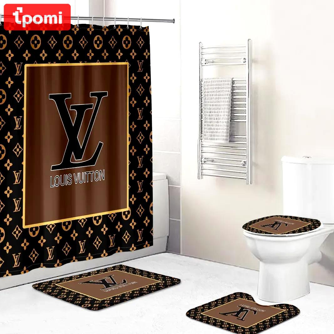 Louis vuitton bath mat luxury fashion brand hypebeast bathroom sets home decor Bathroom Set