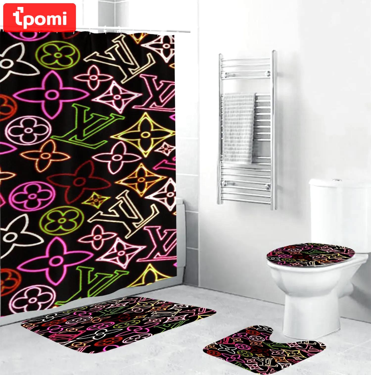 Louis vuitton bathroom set hypebeast bath mat home decor luxury fashion brand Bathroom Set